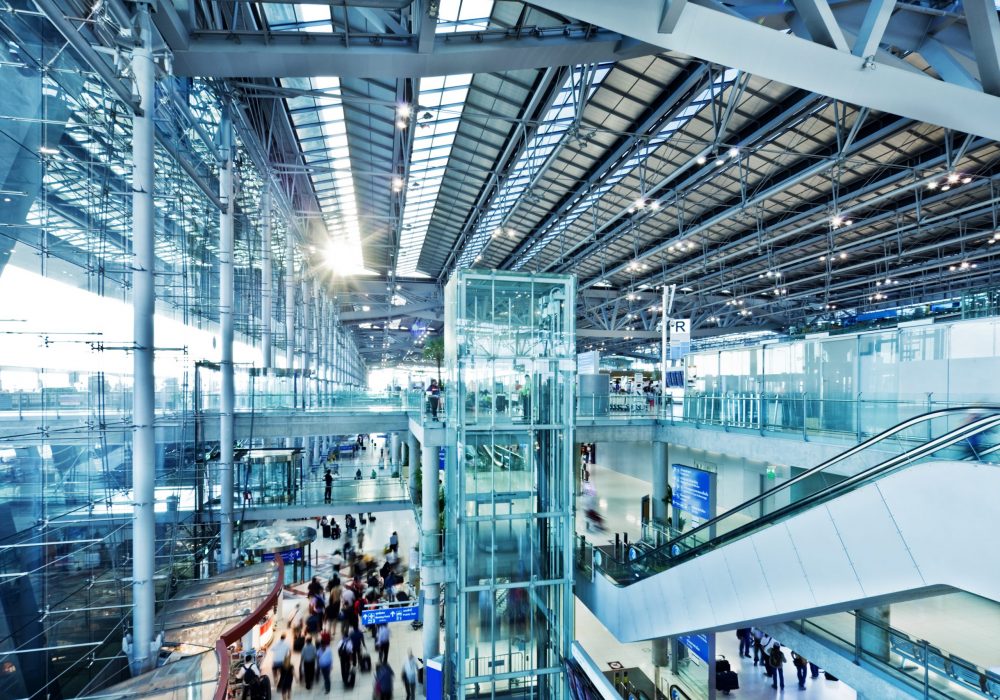 New Bangkok Airport | Suvarnabhumi Airport people walking in motion blur